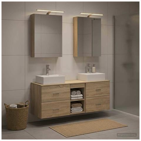 Set di mobili per il bagno 5 pcs Rovere Sonoma - Foto 2