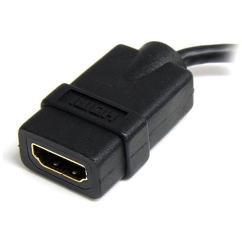 Cavo HDMI a micro HDMI ad alta velocita' - Cavo HDMI micro High Speed da 12cm - F / M - Nero - Foto 2