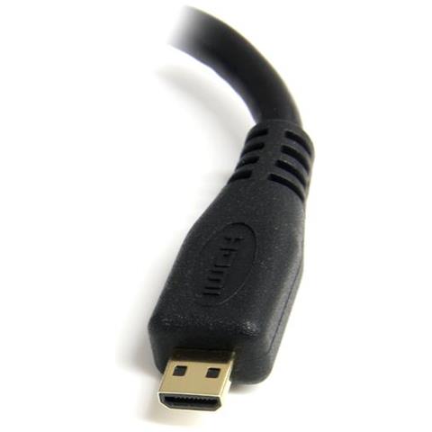 Cavo HDMI a micro HDMI ad alta velocita' - Cavo HDMI micro High Speed da 12cm - F / M - Nero - Foto 3