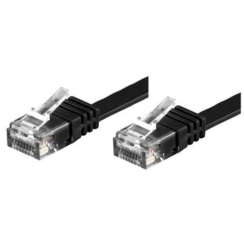 ICOC U6EB-FL-150BK - Cavo di rete Patch piatto in Rame Cat. 6 Nero UTP 15 m - Foto 1