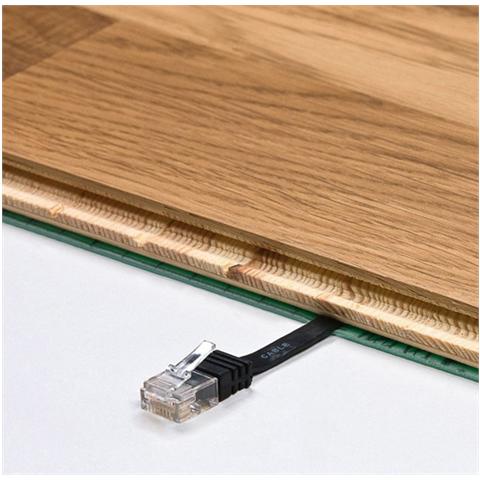 ICOC U6EB-FL-150BK - Cavo di rete Patch piatto in Rame Cat. 6 Nero UTP 15 m - Foto 4