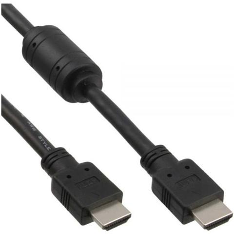 cavo hdmi high speed, fullhd 1080p, uhd 2.160p, type-a maschio / type-a maschio, ferrite anti-disturbo, nero, 1,5m - Foto 1