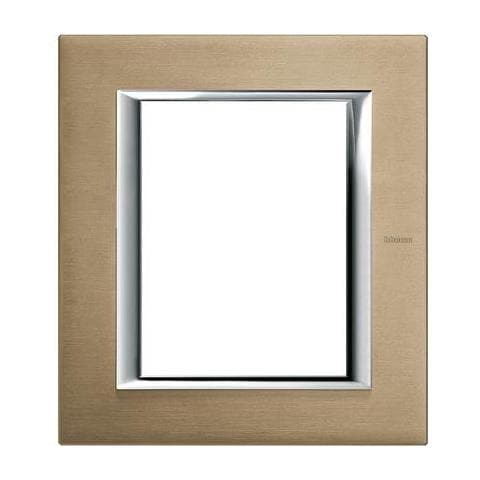 Axolute Placca 3+3 Moduli Titanio Spazzolato Ha4826nx - Foto 1