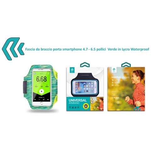 Fascia Da Braccio Porta Smartphone 4.7 - 6.5 Pollici Verde - Foto 1