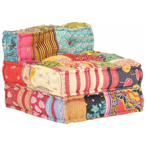 Pouf Modulare in Tessuto Patchwork - Foto 1