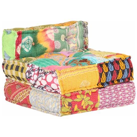 Pouf Modulare in Tessuto Patchwork - Foto 10