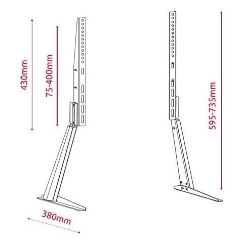 Supporto Universale da Tavolo in Alluminio PRO-3270 per TV / Monitor Led da 32" a 70" Peso Massimo 50 kg - Foto 3