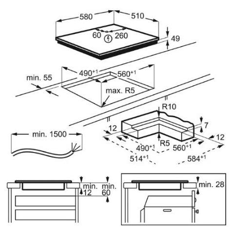 Piano Cottura IKS64453IB a Induzione 4 Zone Cottura da 58 cm Colore Nero - Foto 9