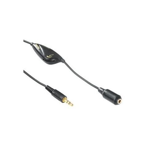 Stereo 3,5 mm Male Plug-Stereo 3,5 mm Female Jack, 3 m 3m 3.5mm Nero cavo audio - Foto 1