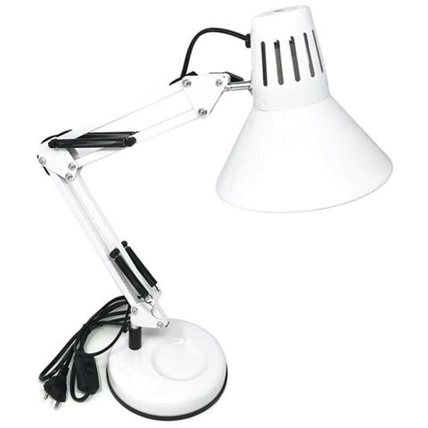 Lampada Lumetto Da Tavolo Scrivania Con Braccio Snodabile E Morsetto Lume Bianco - Foto 2
