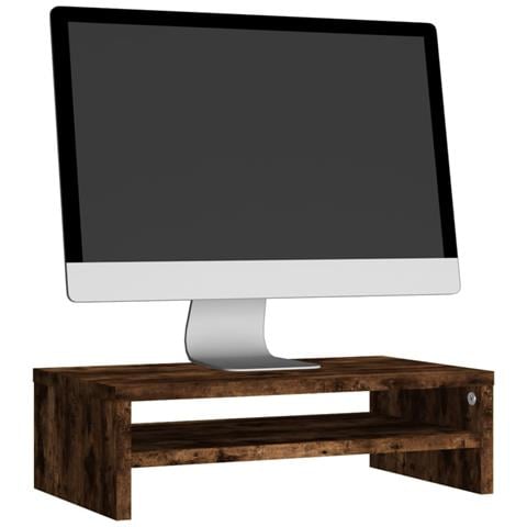 Supporto Per Monitor Rovere Fumo 42x24x13 Cm Legno Multistrato - Foto 2