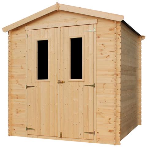 M343c+m343g Casetta Da Giardino In Legno Per Esterni Con Pavimento Trattato - L216xl206xa218 Cm / 3.53 M2 - Piccola Casetta In Legno - Foto 2