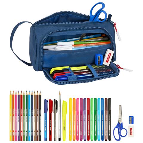 Astuccio Per La Scuola Con Accessori Munich Soon Azzurro (32 Pezzi) - Foto 5