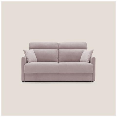 Margot Divano Letto Matrimoniale con Schienale Morbido Alto in Tessuto T02 196L x 97P x 102H cm Rosa - Foto 3