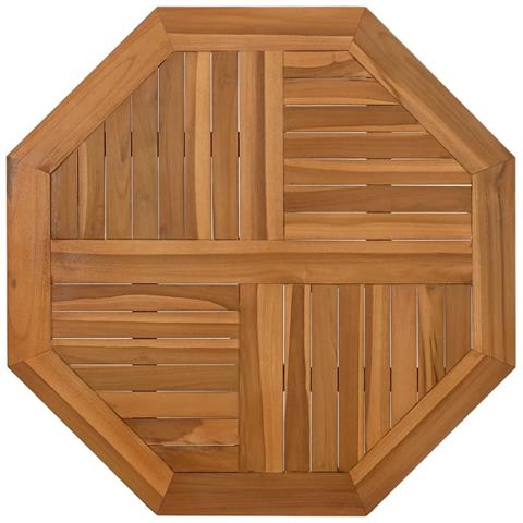 Piano Per Tavolo 80x80x2,5 Cm Ottagonale Legno Massello Di Teak - Foto 2