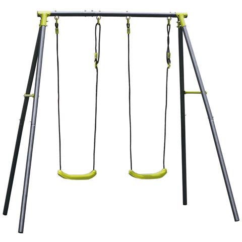 Altalena Gioco Da Giardino Con Tavolette 2 Posti In Acciaio Allegra Duplo - Foto 5