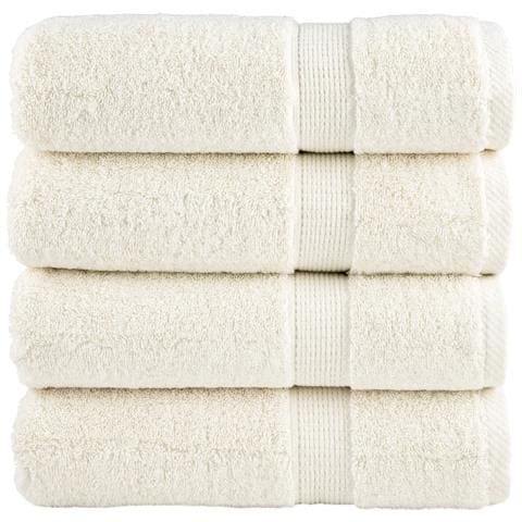 Asciugamani da Doccia SOLUND 4 pz Crema 70x140 cm 600 g /m² - Foto 1