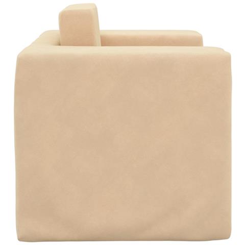 Divano Letto per Bambini Crema in Morbido Peluche - Foto 2