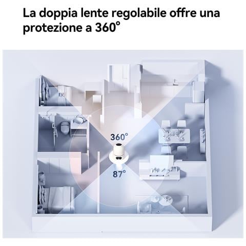 Ranger Dual Telecamera da interno 8Mp con doppia ottica. Ottica fissa da 4Mp ed ottica motorizzata da 4Mp. Riconoscimento umano, animale e movimento - Foto 13