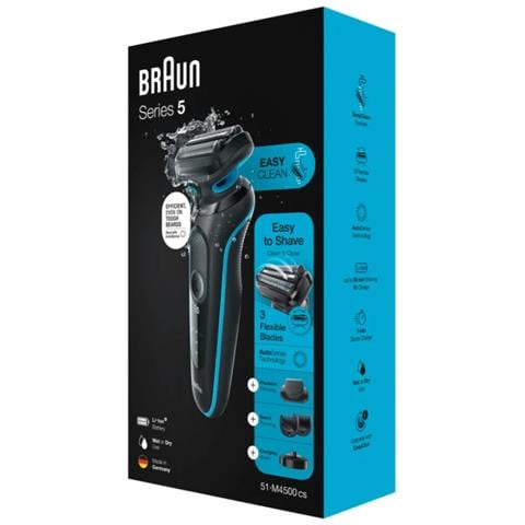 Rasoio Series 5 51-M4500cs Wet & Dry Autonomia 50 min Colore Nero Blu - Foto 7