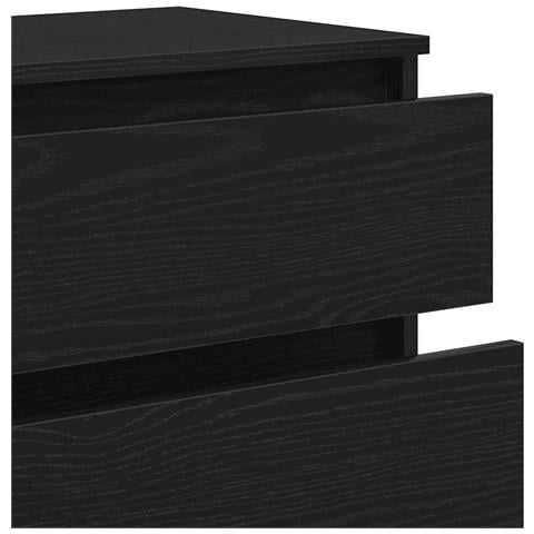 Cassettiera Rovere Nero 60x36x103 cm in Legno Multistrato - Foto 2