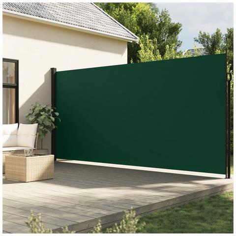 Tenda Da Sole Laterale Retrattile Verde Scuro 220x500 Cm - Foto 1