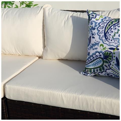 Stalla Mobili Da Giardino Modulari 13/14 Posti In Resina Intrecciata Bianca E Nera - Foto 2