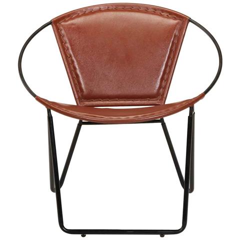 Lusso Casadino -  Sedia Marrone In Vera Pelle - Foto 1