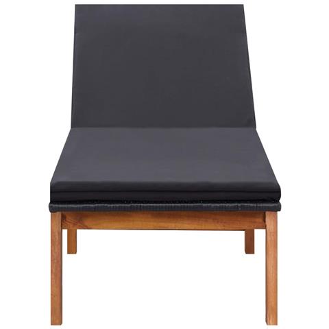 Lusso Casadino -  Sdraio Con Cuscino In Polyrattan E Legno Massello Di Acacia - Foto 1