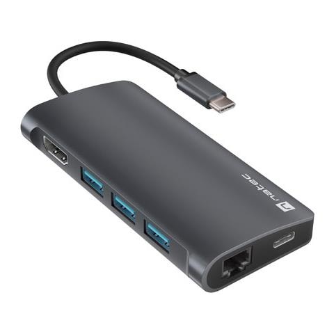 NMP-2162 replicatore di porte e docking station per laptop Cablato USB 3.2 Gen 1 (3.1 Gen 1) Type-C Grigio - Foto 1