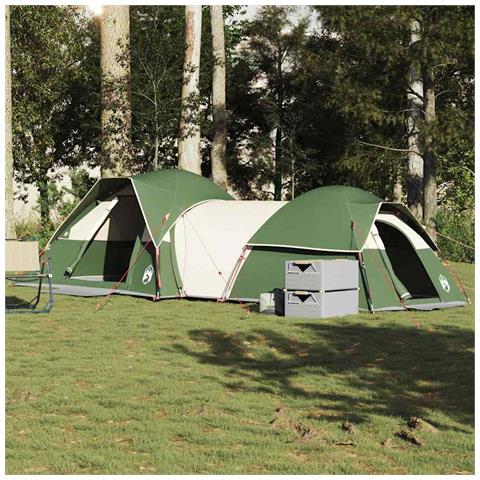 Tenda da Campeggio per 5 Persone Verde Impermeabile - Foto 1