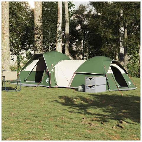Tenda da Campeggio per 5 Persone Verde Impermeabile - Foto 2