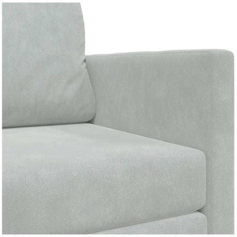 Divano Letto a Terra 2-in-1 Grigio Chiaro 124x204x61 cm Velvet - Foto 9