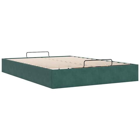 Struttura Letto Pouf senza Materasso 140x190 cm in Velluto - Foto 9