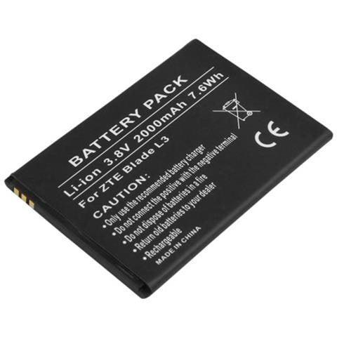 Batteria Per Zte Blade L3 Li-ion 3.8v 2000mah 7.6wh Rif Li3820t43p3h785439 - Foto 1