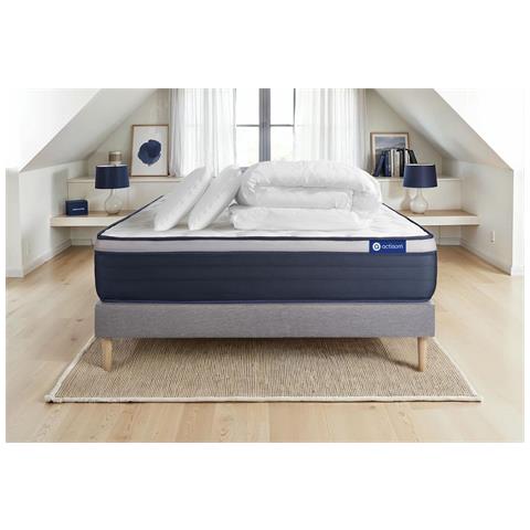 Pacchetto Letto Completo - Materasso 180x200cm + Box Spring Con Doghe (kit) + 2 Cuscini + Piumino - Actiflex Max - Foto 1