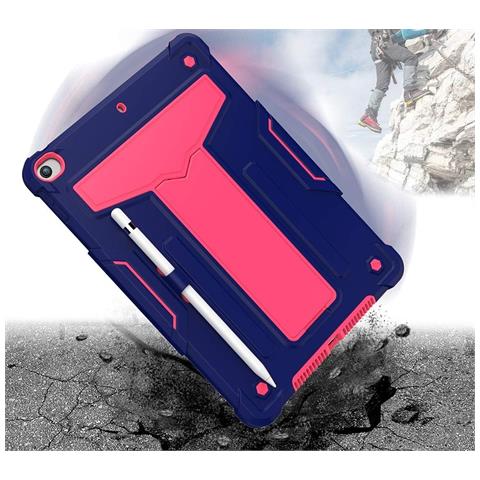 Custodia Per Ipad 9/8/7 10.2"" Con Supporto E Alloggiamento Per Stilo Rosa - Foto 4