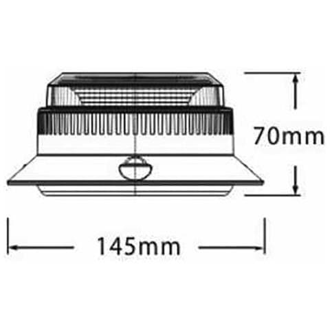 Lampeggiante A Led 12-30v Base Magnetica - Foto 2