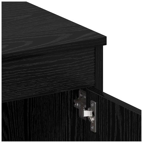 Scrivania Rovere nero 140 x 50 x 76 cm Legno multistrato - Foto 9
