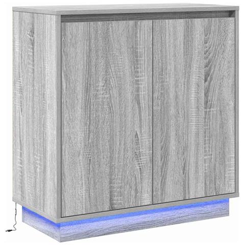 Credenza Grigio Sonoma 71 x 34.5 x 75 cm Legno multistrato - Foto 1