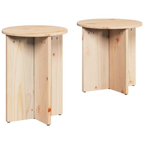 Tavolino da salotto 2 pcs Naturale 41.5 x 41.5 x 41 cm - Foto 1
