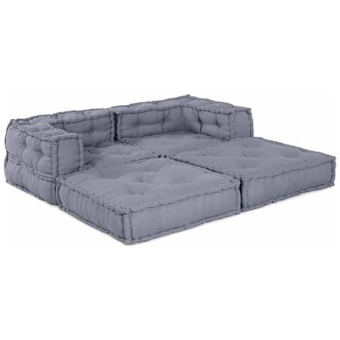 Cuscino 2 pcs Grigio 70 x 70 x 54 cm Poliestere - Foto 2