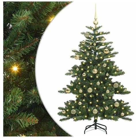 Albero di Natale Artificiale con Rami Pieghevoli Verde 150 cm - Foto 1