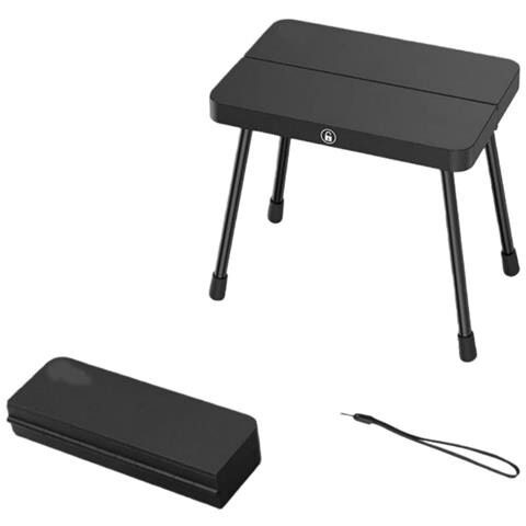 Sgabello Pieghevole Portatile Da Campeggio Con Contenitore - Elevata Capacità Di Carico Black - Foto 1