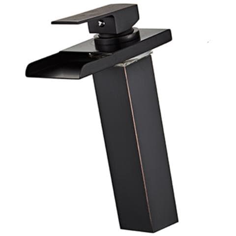 Rubinetto per lavabo da bagno, Blackswan, Cascada tipo M35, modello nero anticato, misura 31,5 cm - Foto 1