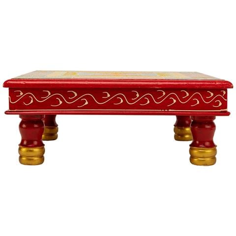 Tavolino In Legno Dipinto A Mano 38x38x14h - Foto 2