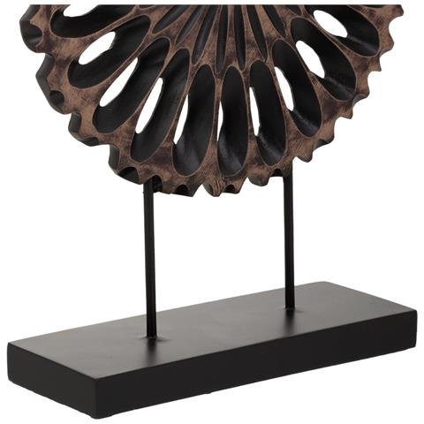 Statuetta Decorativa In Poliresina Marrone 29,5x9x40h Cm - Foto 7