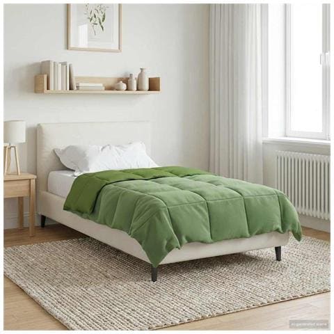 Duvet Invernale Trapuntato Verde 155 x 220 cm Microfibra - Foto 2