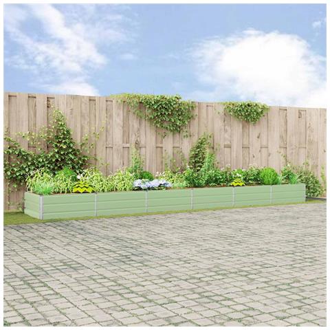 Fioriera Verde Pastello 195 x 100 x 45 cm Acciaio zincato - Foto 2