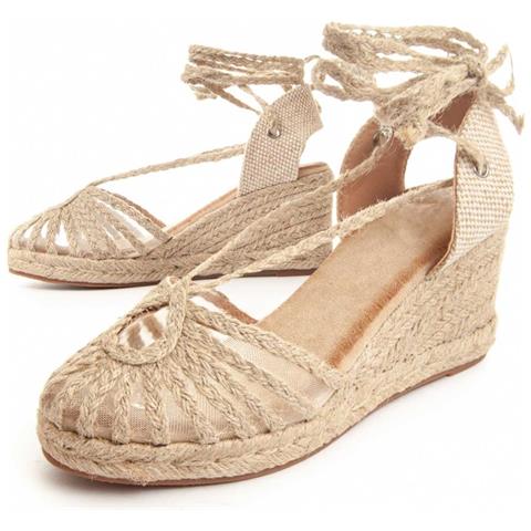 Zeppa Sparto Cien Beige Beige Tessile - Foto 1